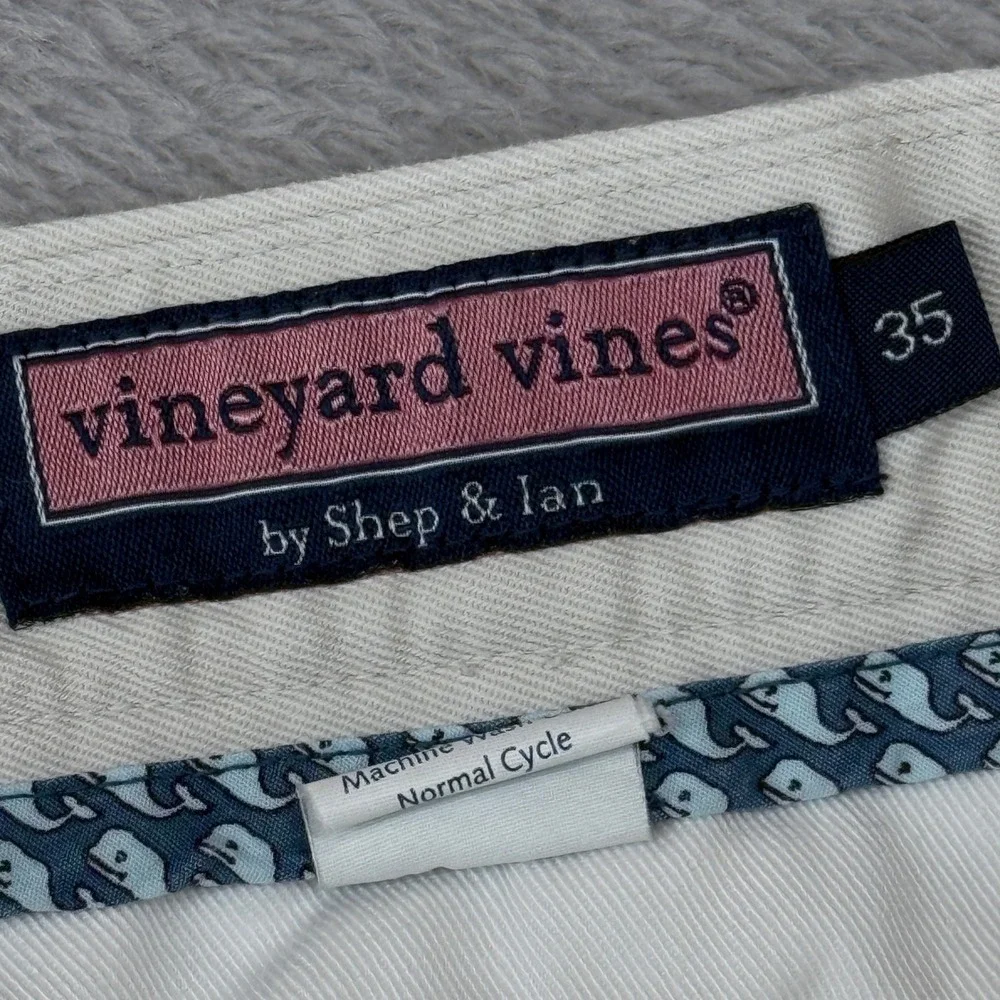 Vineyard Vines Breaker Shorts Mens Size 35 Khaki Tan Cotton Twill